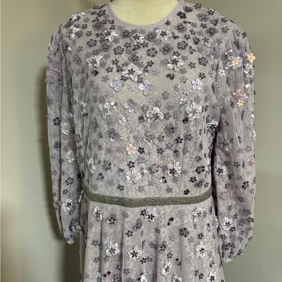 Mac Duggal Lavender Sequin Floral Gown size 14 NWT $698 - Picture 3 of 12